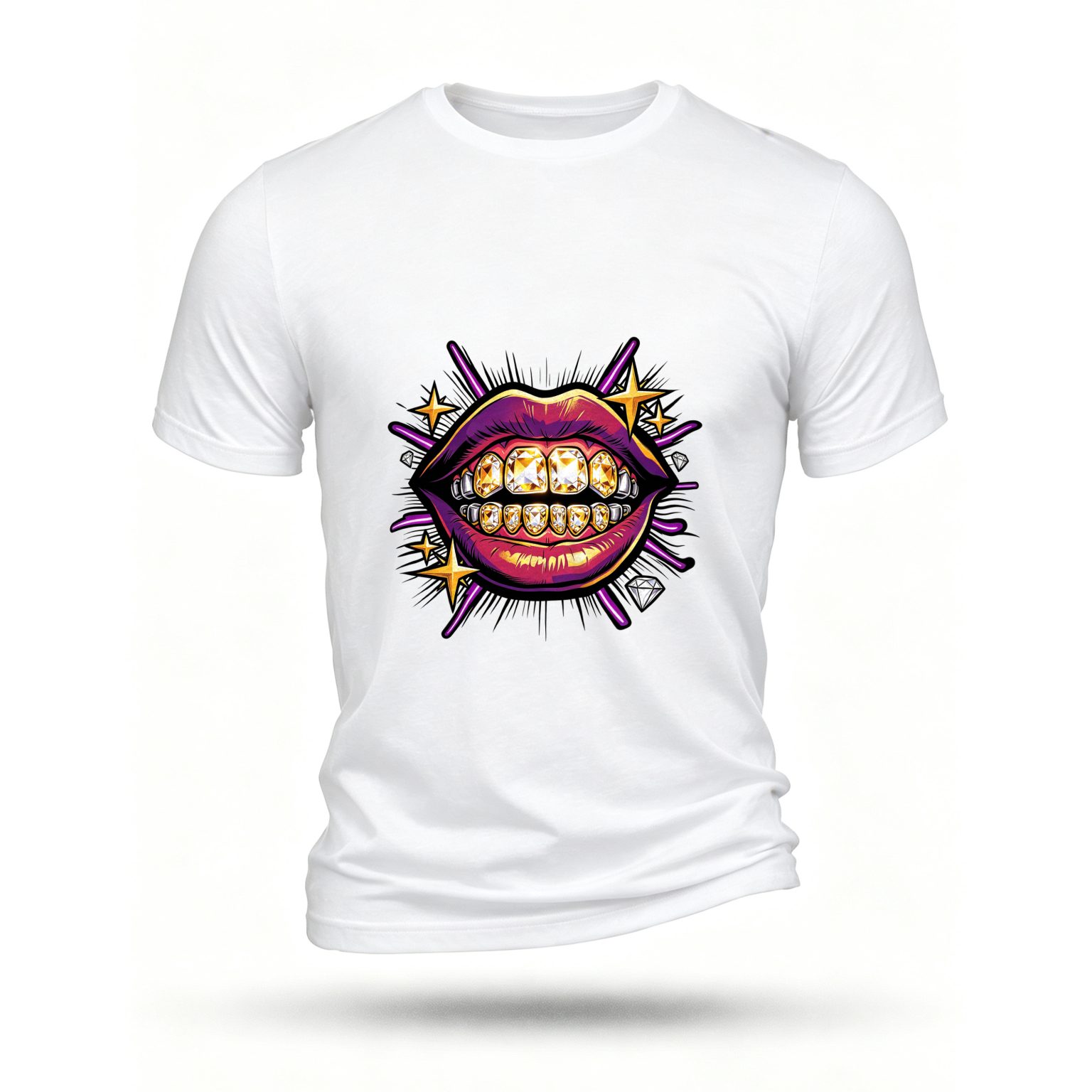 White T-shirt, front print