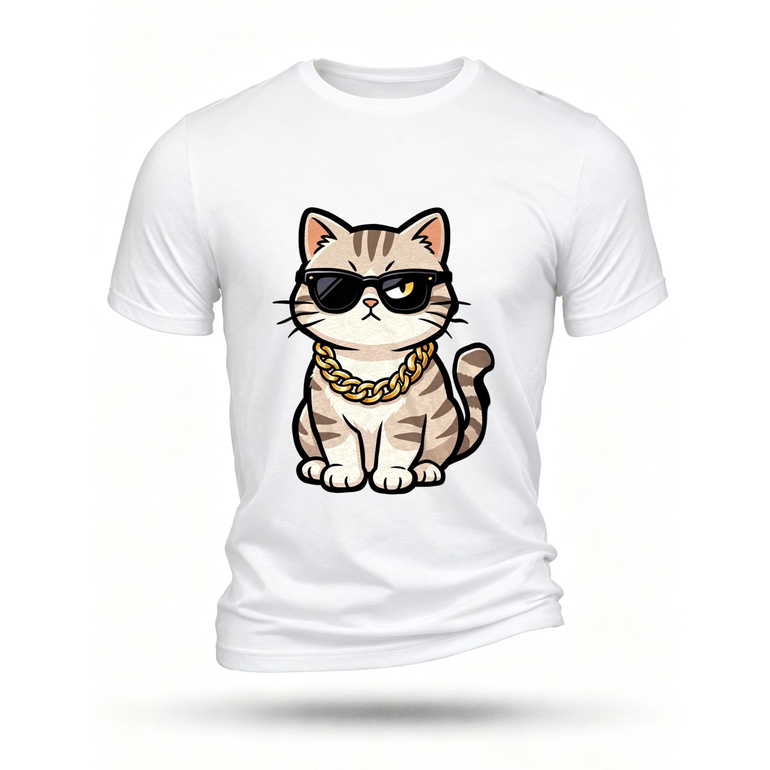 White T-shirt, front print