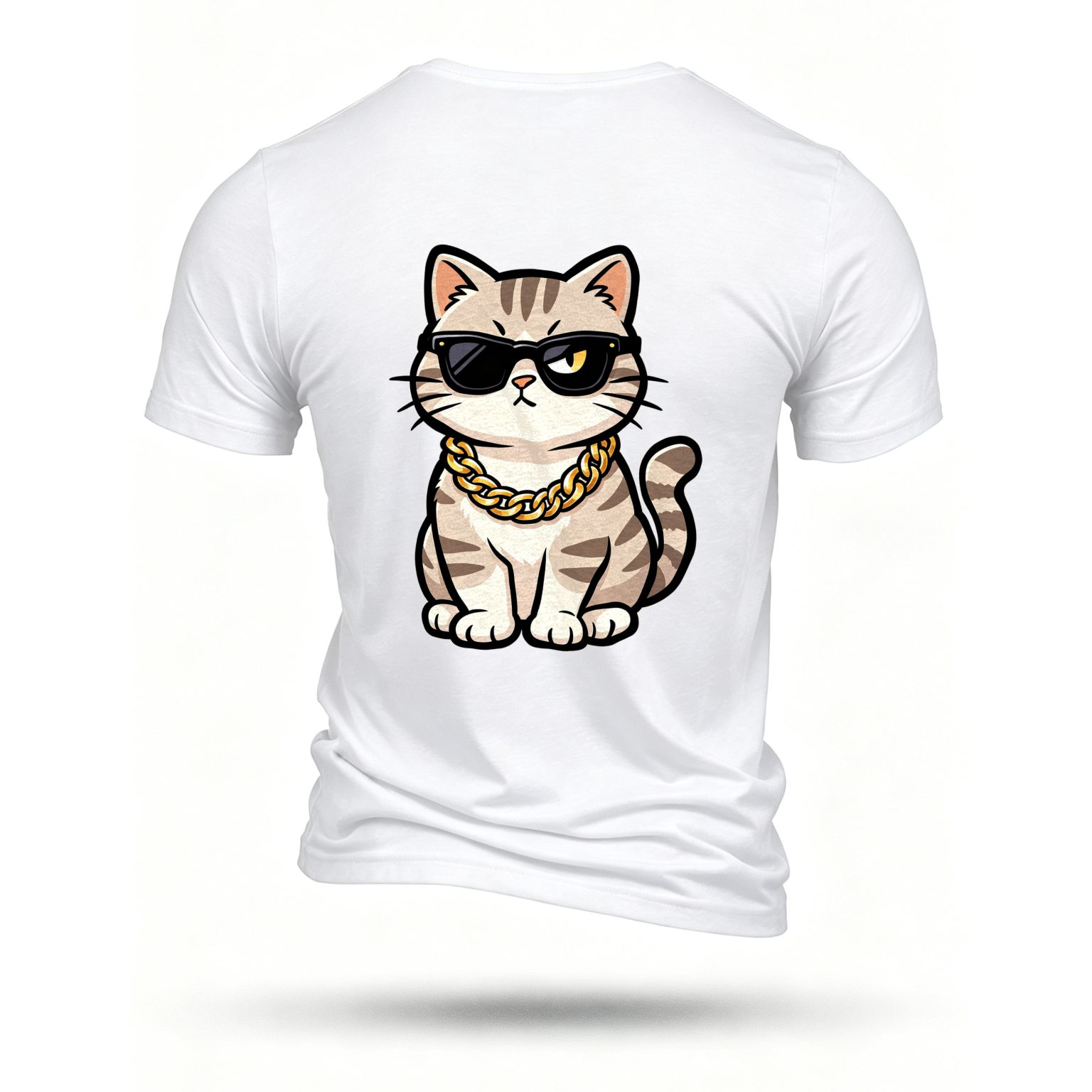 White T-shirt, back print
