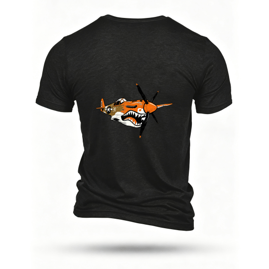 Black T-shirt, back print