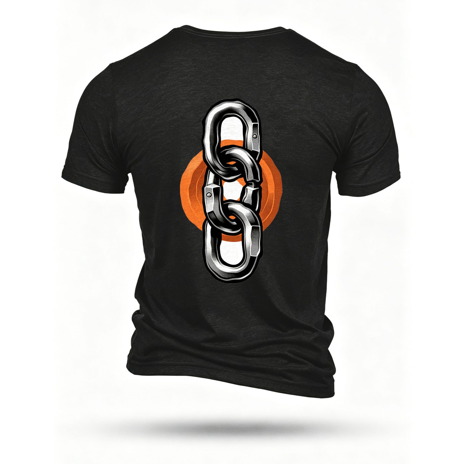 Black T-shirt, back print