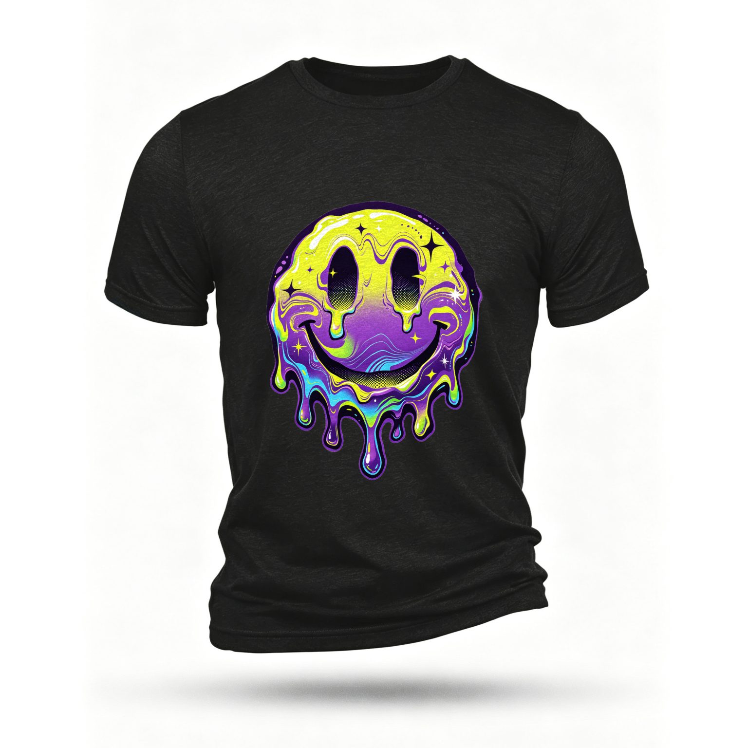 Black T-shirt, front print