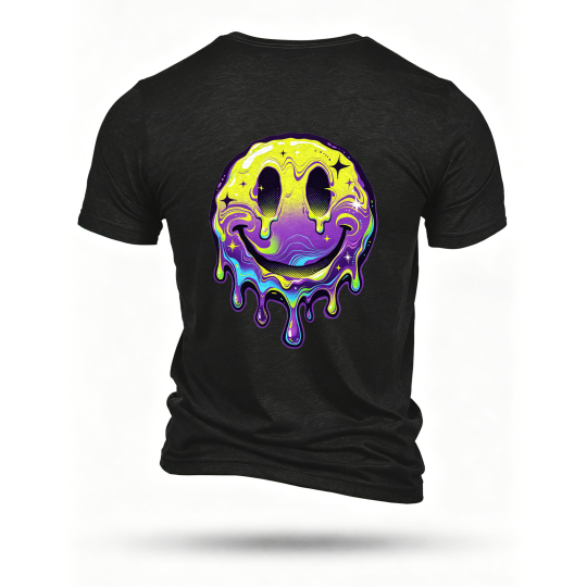 Black T-shirt, back print
