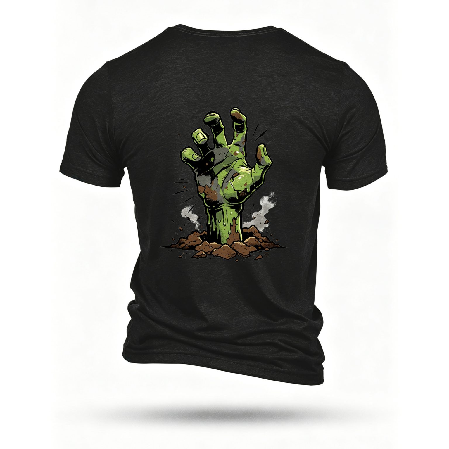 Black T-shirt, back print