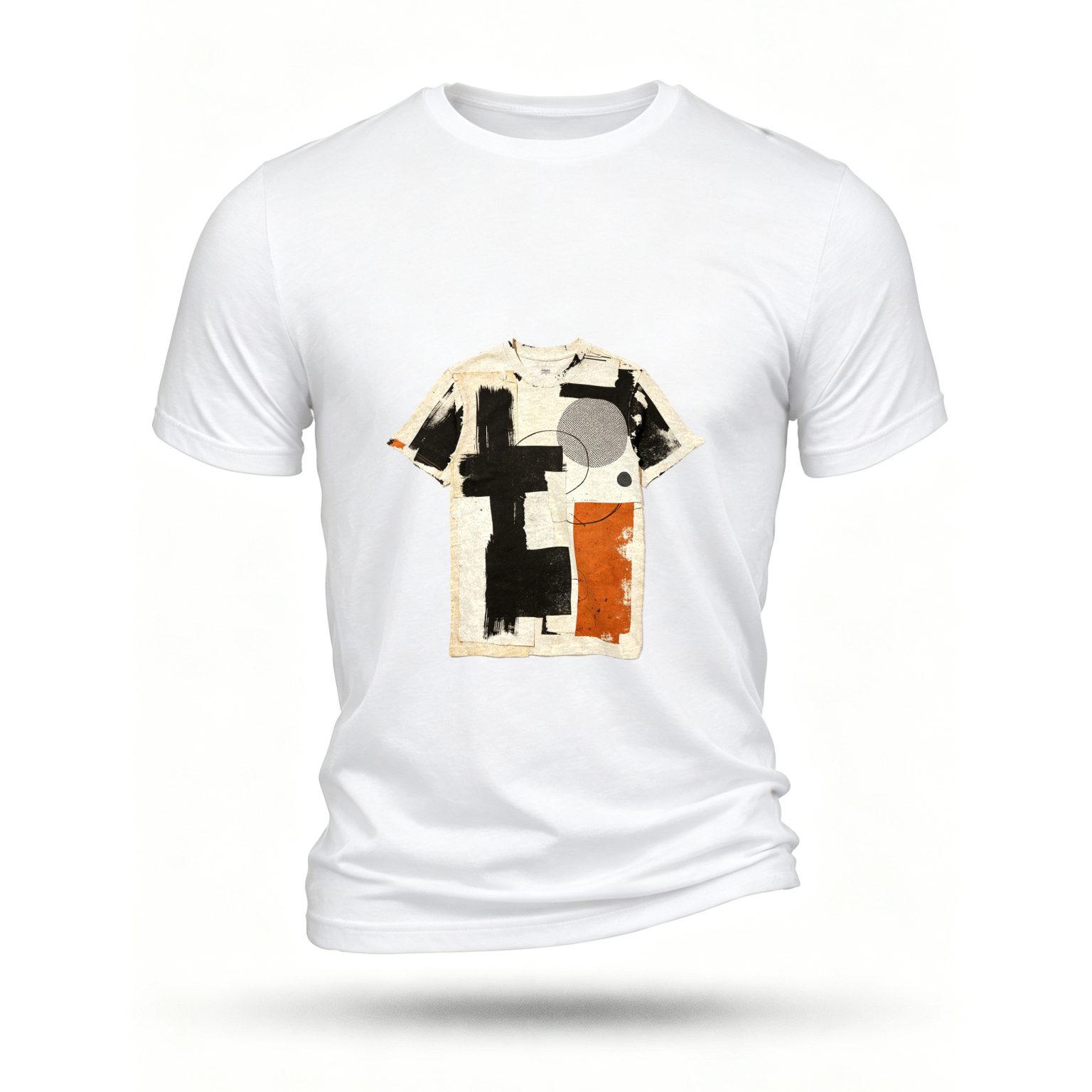 White T-shirt, front print
