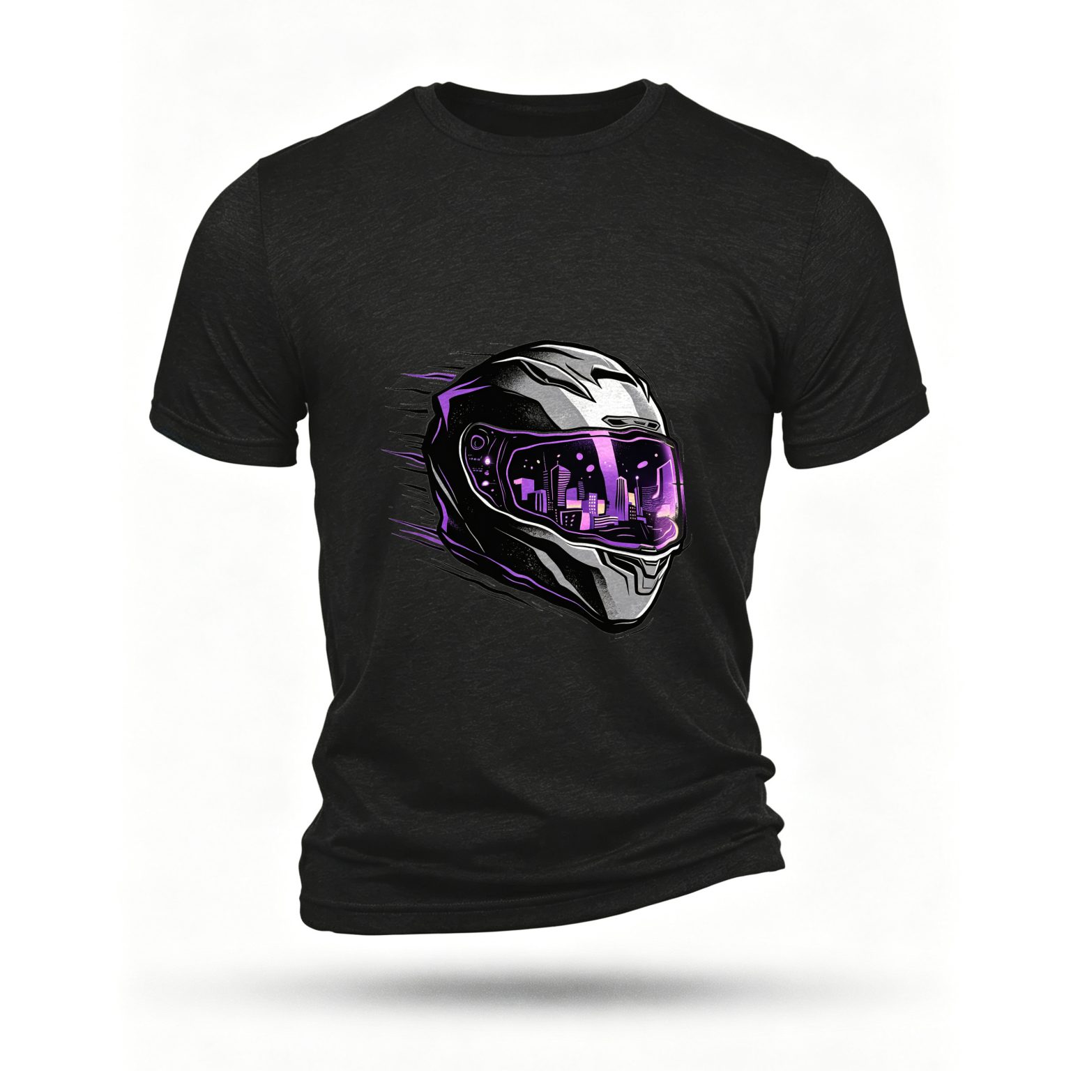 Black T-shirt, front print