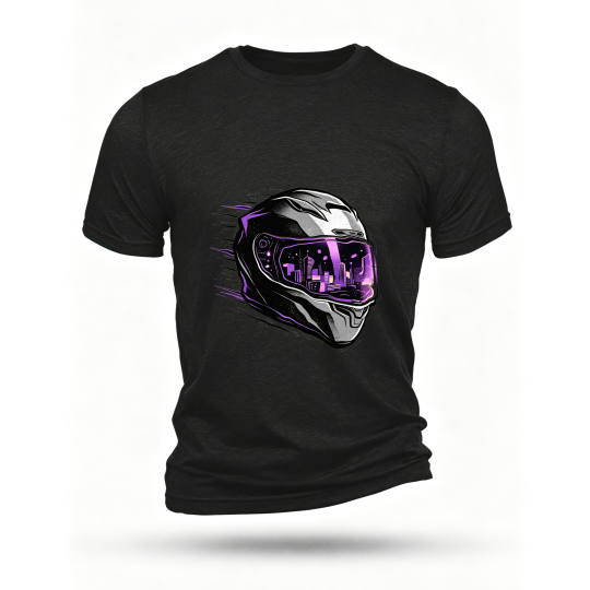 Black T-shirt, front print