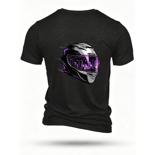 Black T-shirt, back print