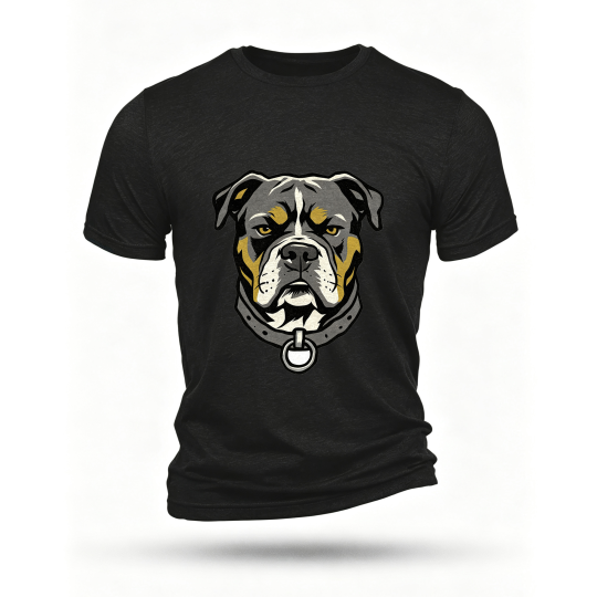 Black T-shirt, front print