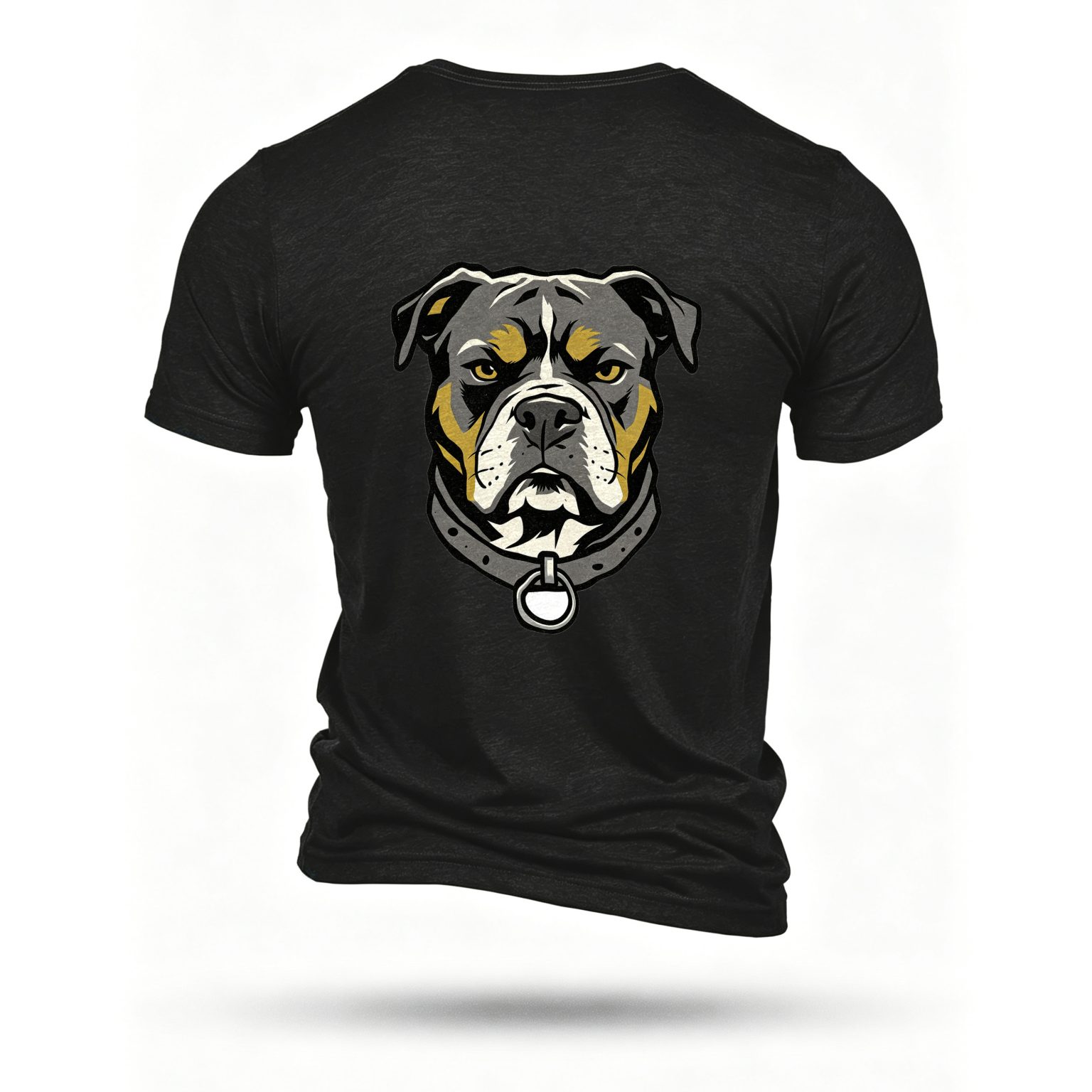 Black T-shirt, back print