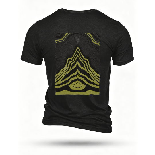 Black T-shirt, back print