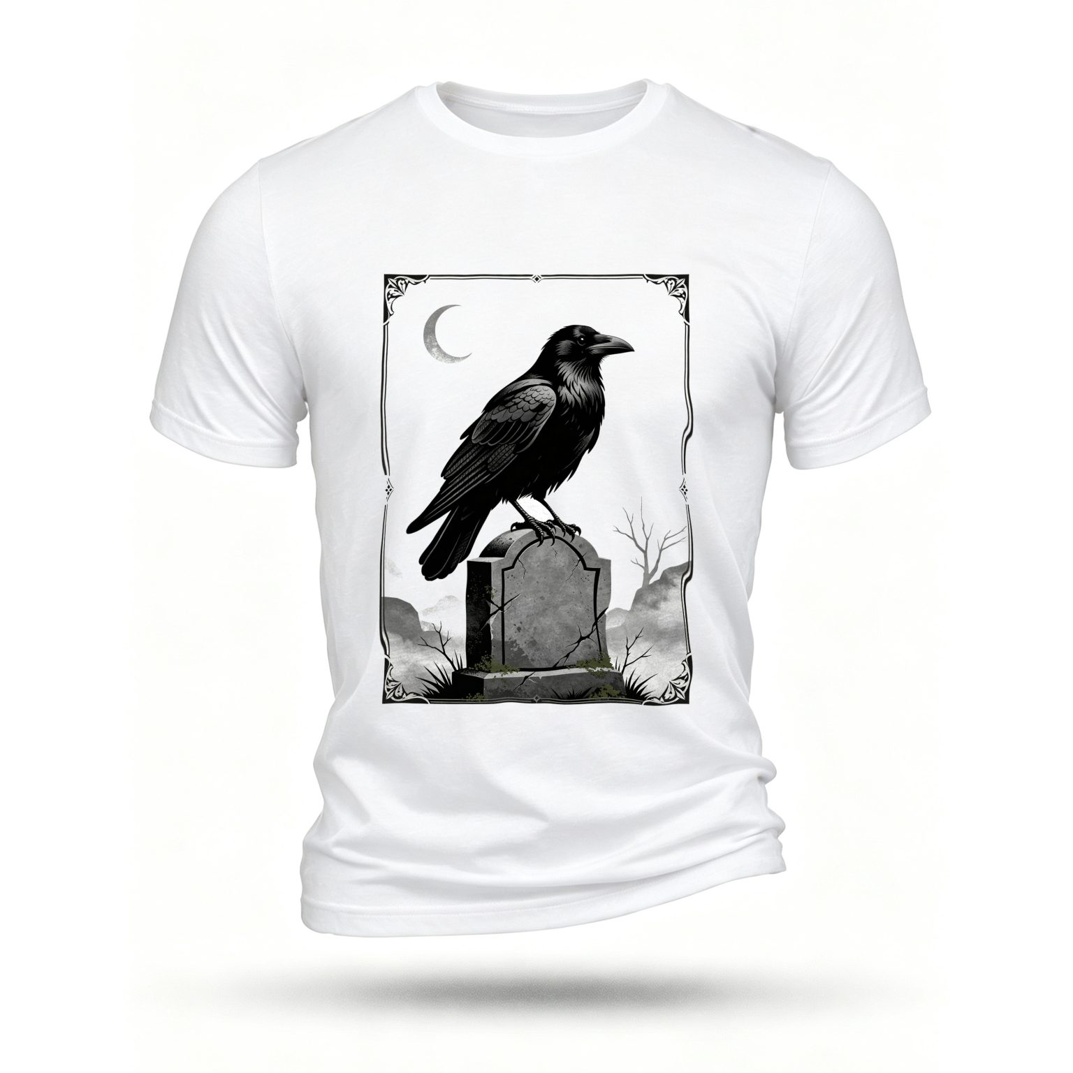 White T-shirt, front print