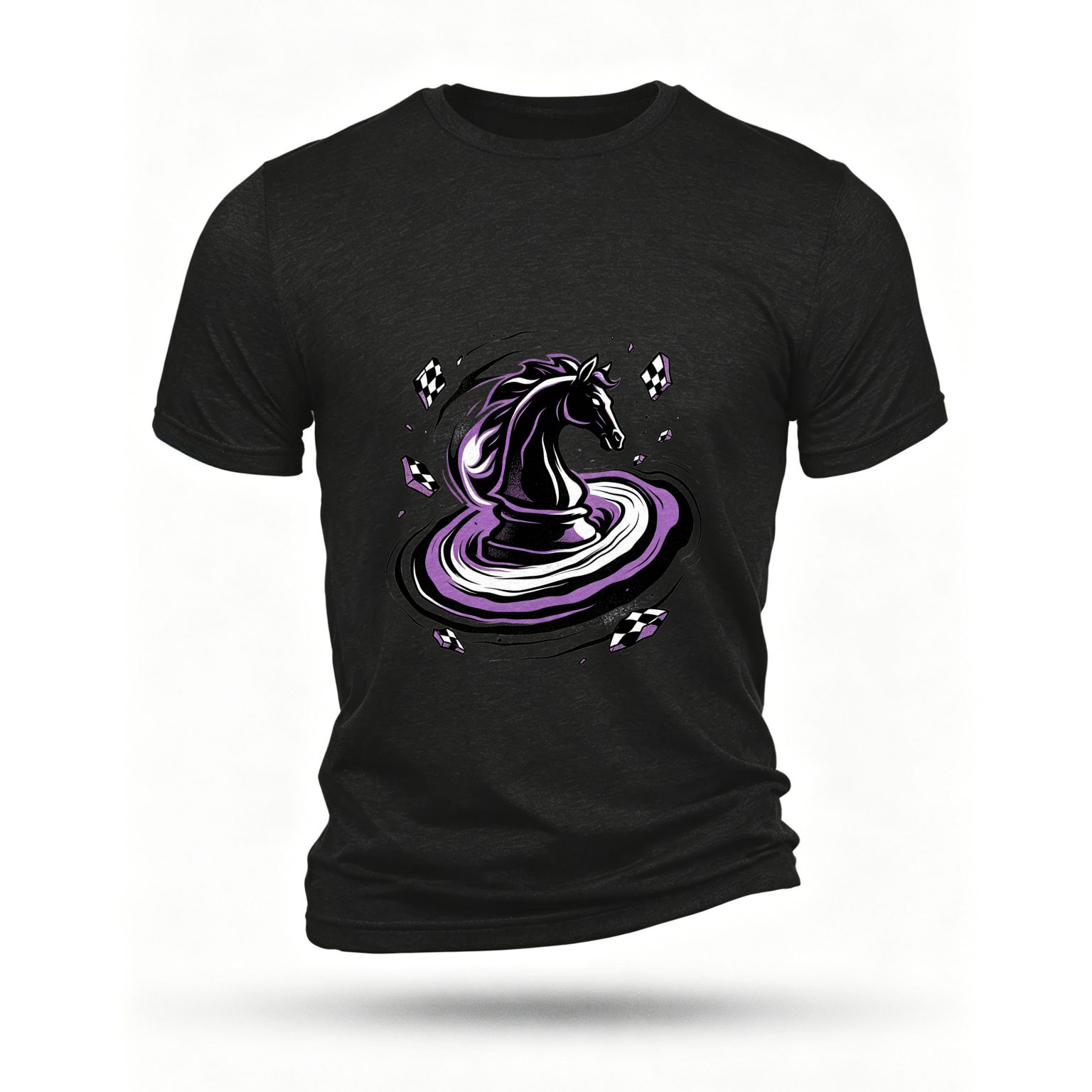 Black T-shirt, front print