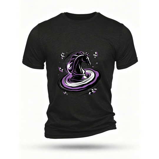 Black T-shirt, front print