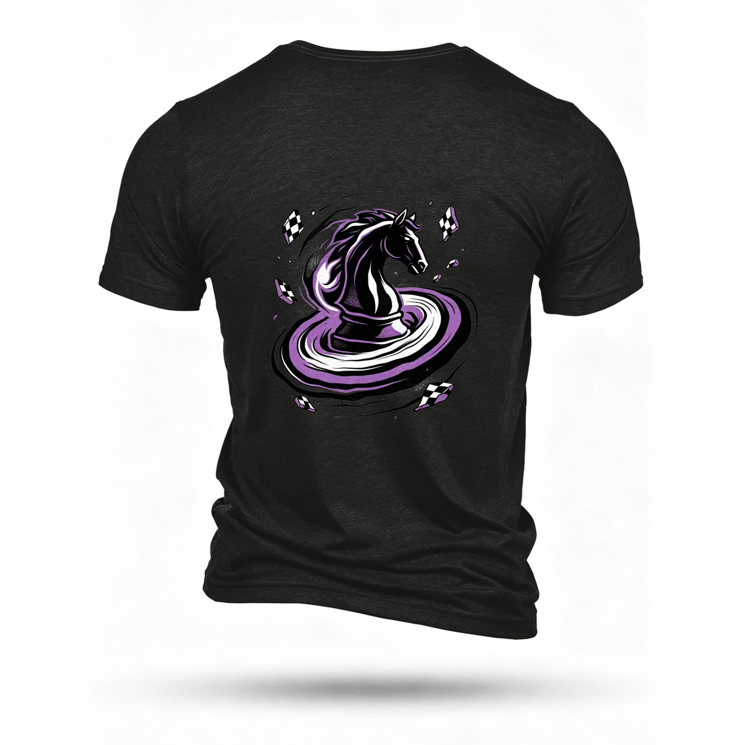 Black T-shirt, back print