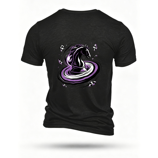 Black T-shirt, back print