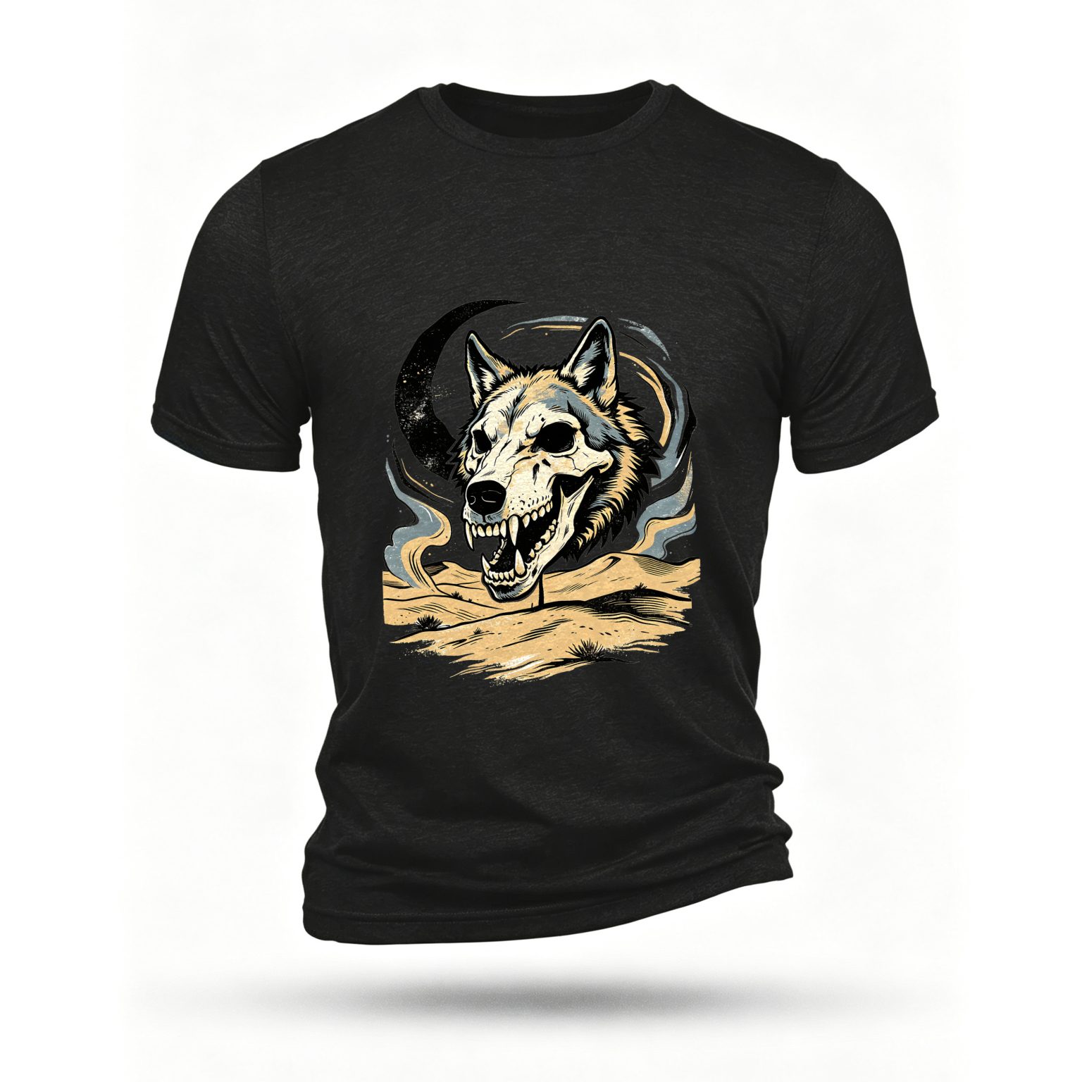 Black T-shirt, front print