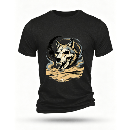 Black T-shirt, front print