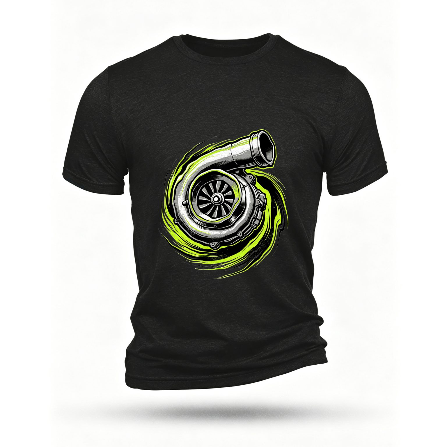 Black T-shirt, front print