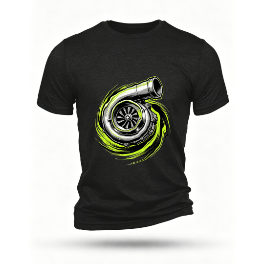 Black T-shirt, front print