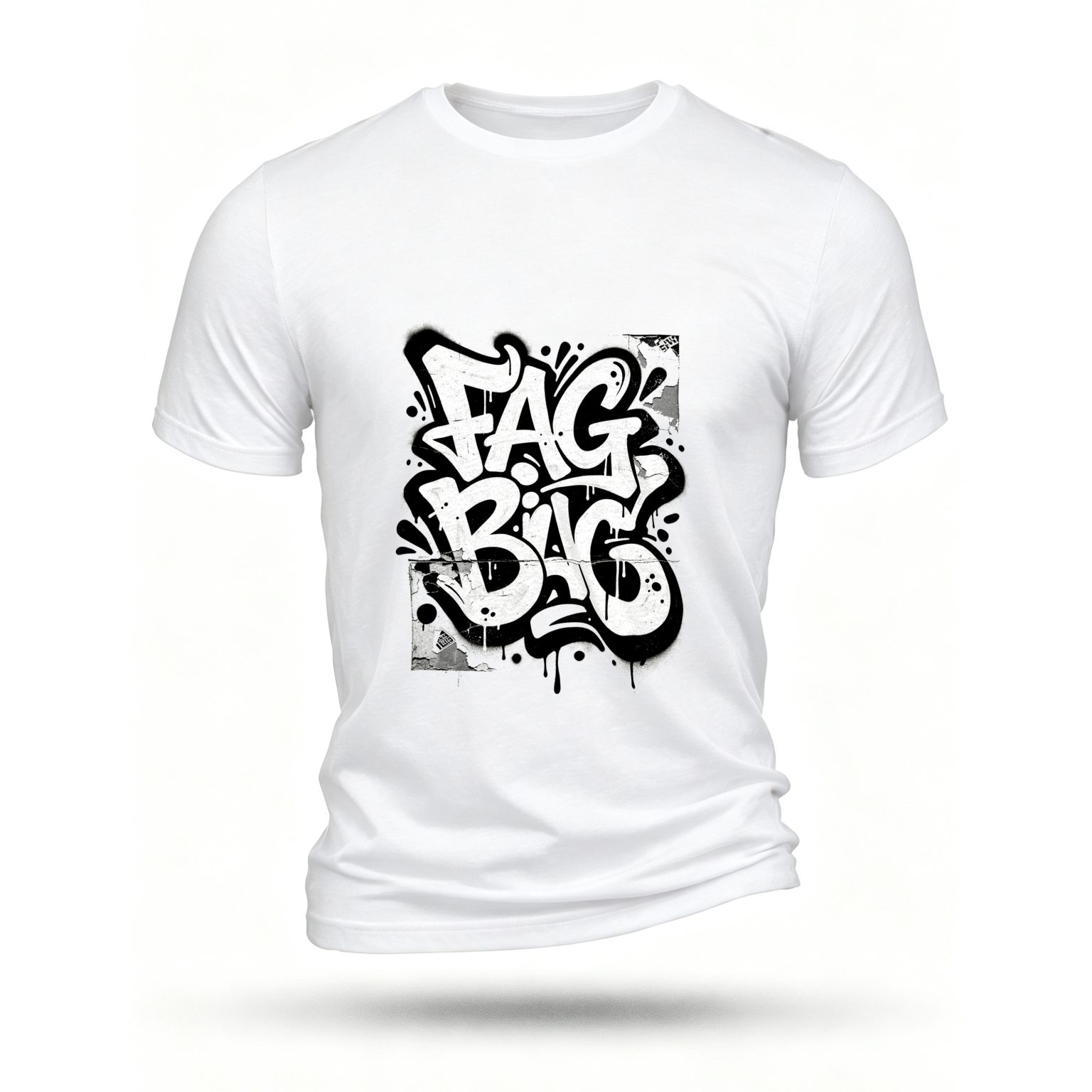 White T-shirt, front print