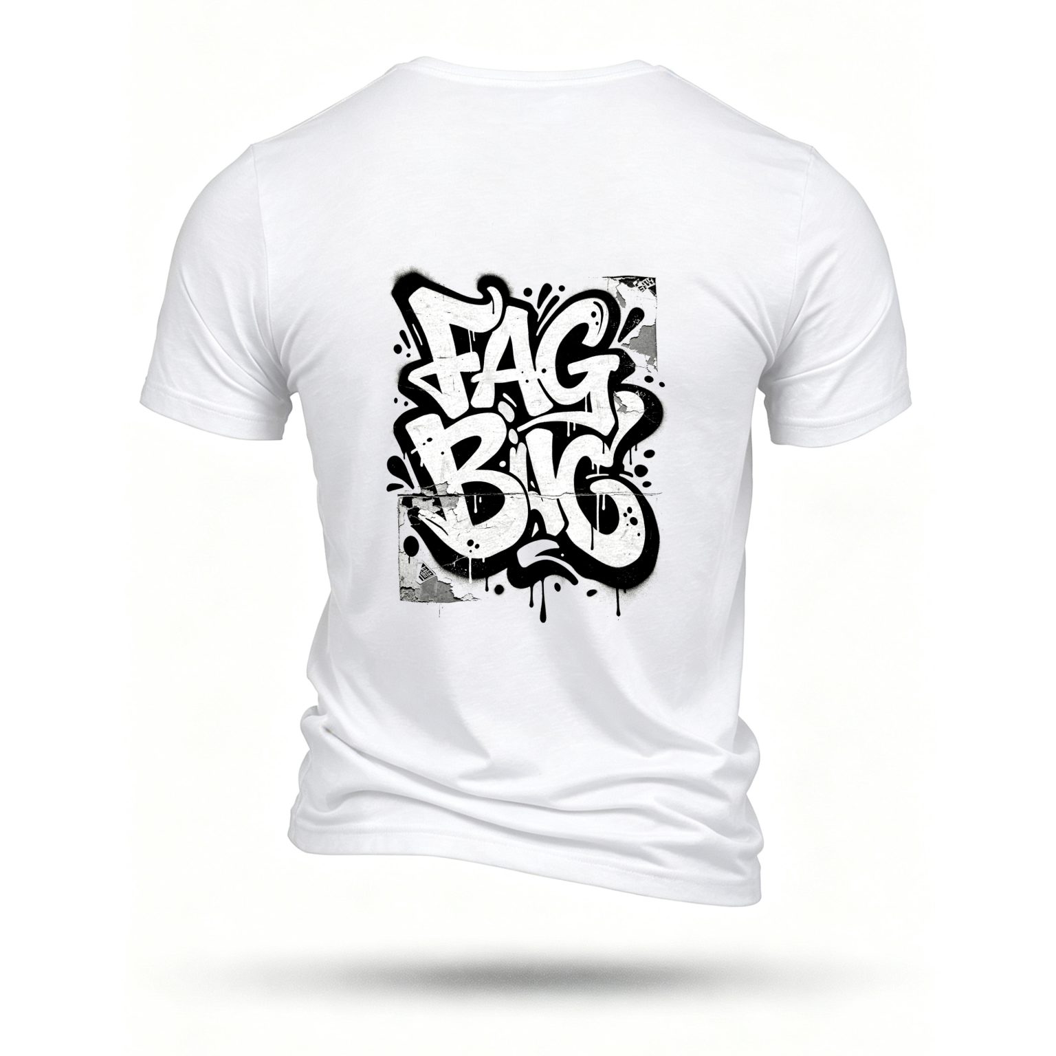 White T-shirt, back print