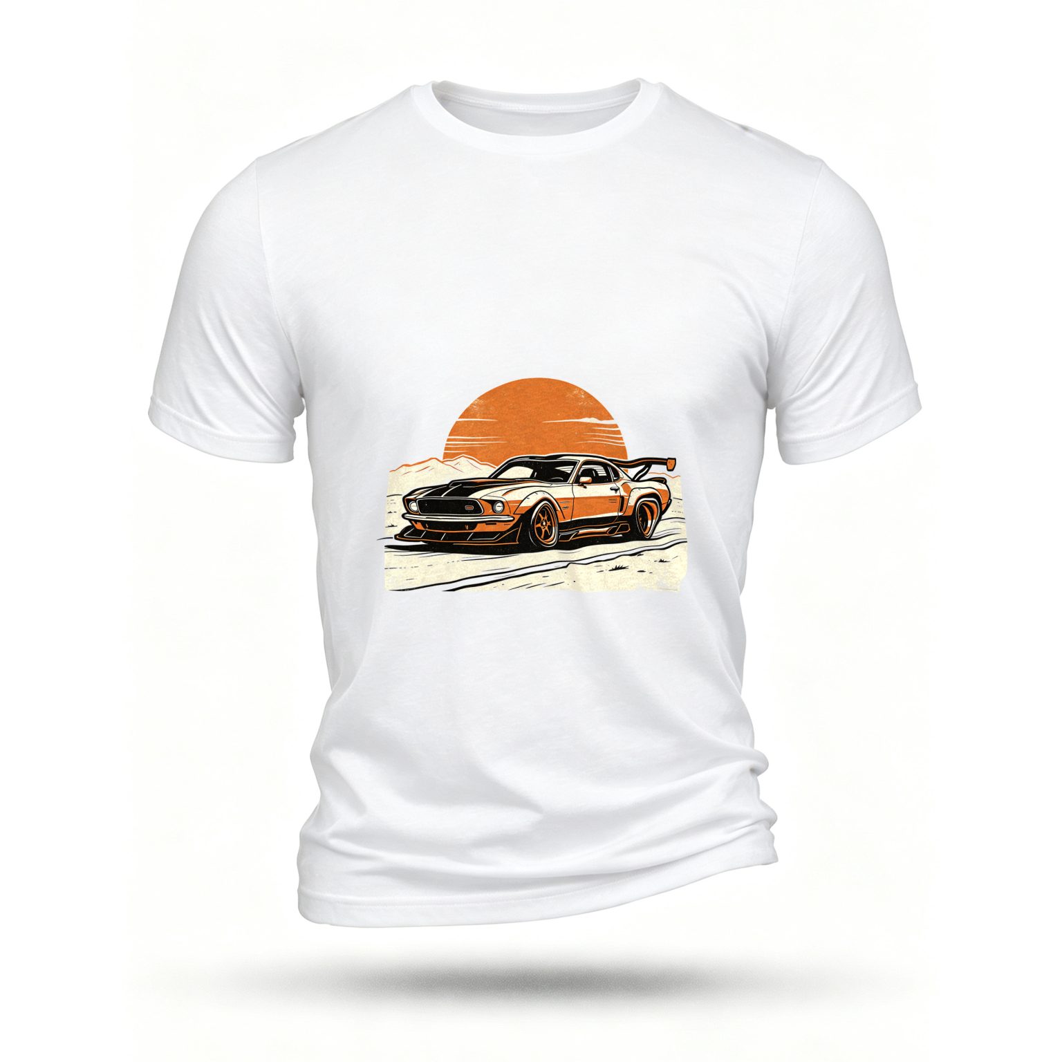 White T-shirt, front print