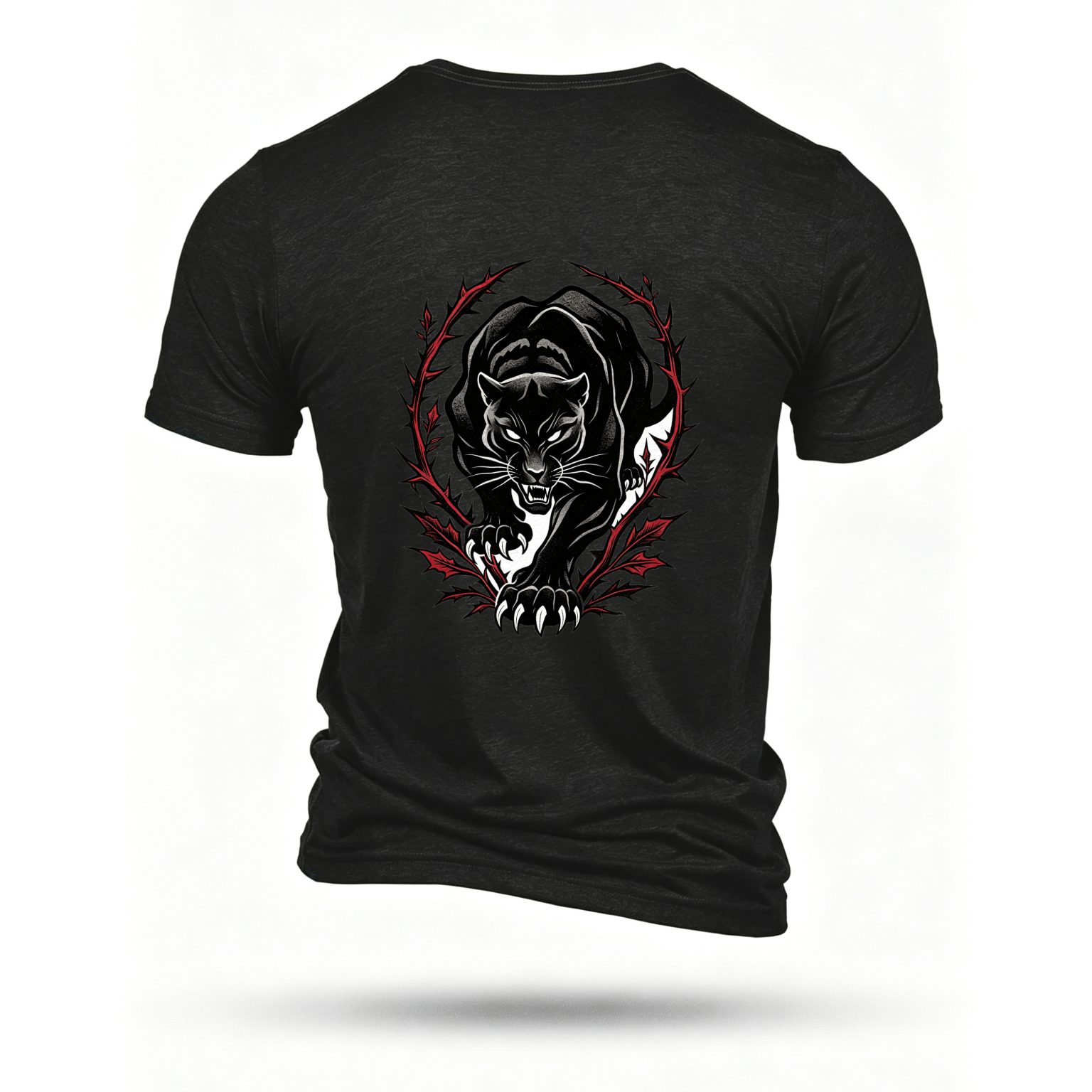 Black T-shirt, back print