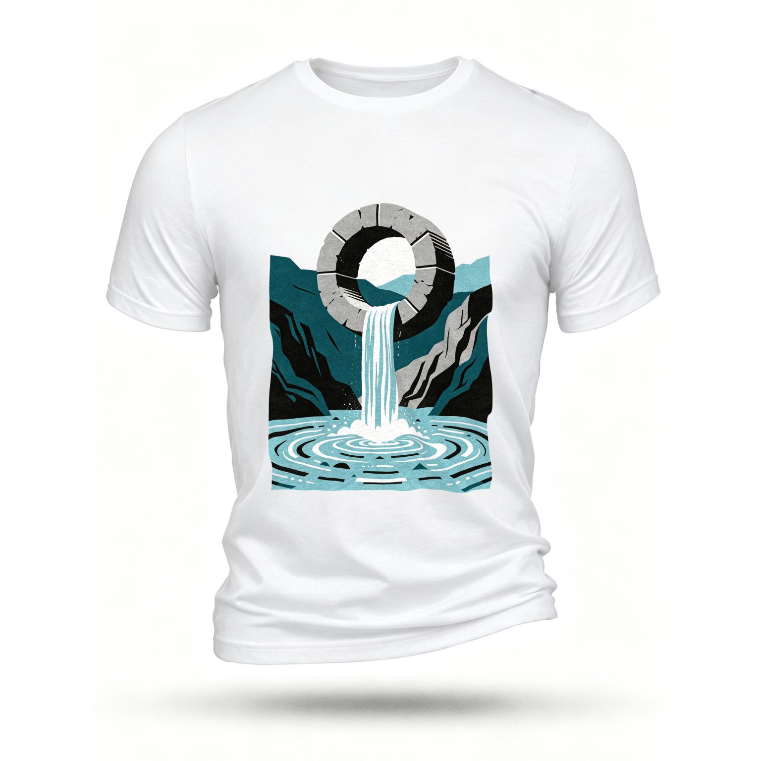 White T-shirt, front print