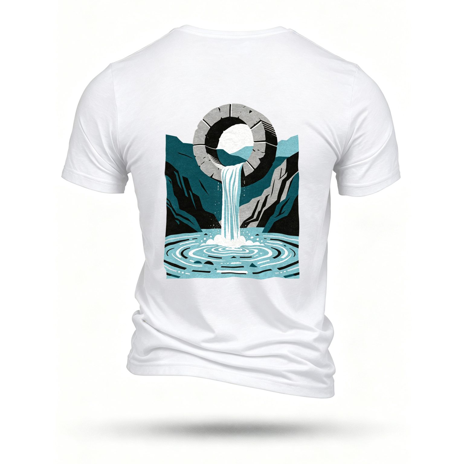 White T-shirt, back print