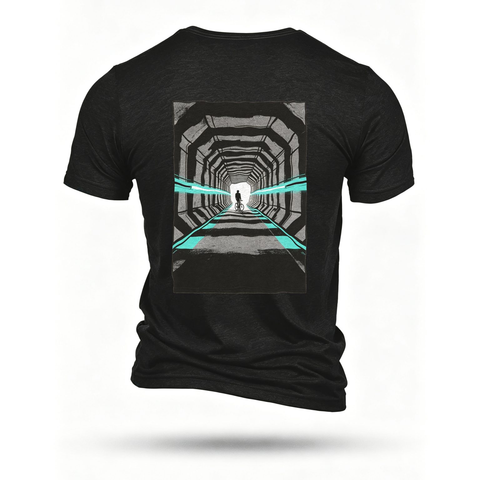 Black T-shirt, back print