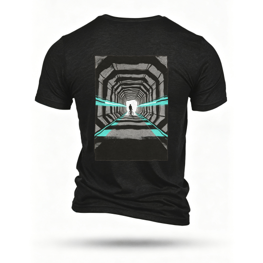 Black T-shirt, back print