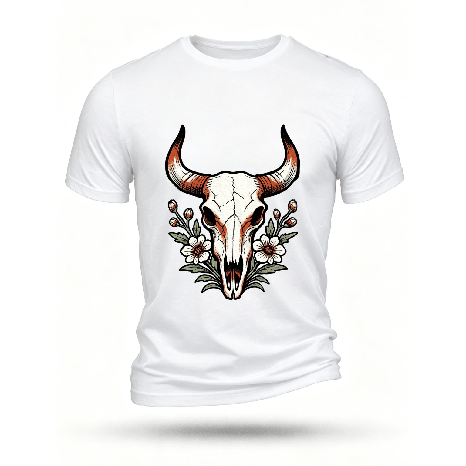White T-shirt, front print