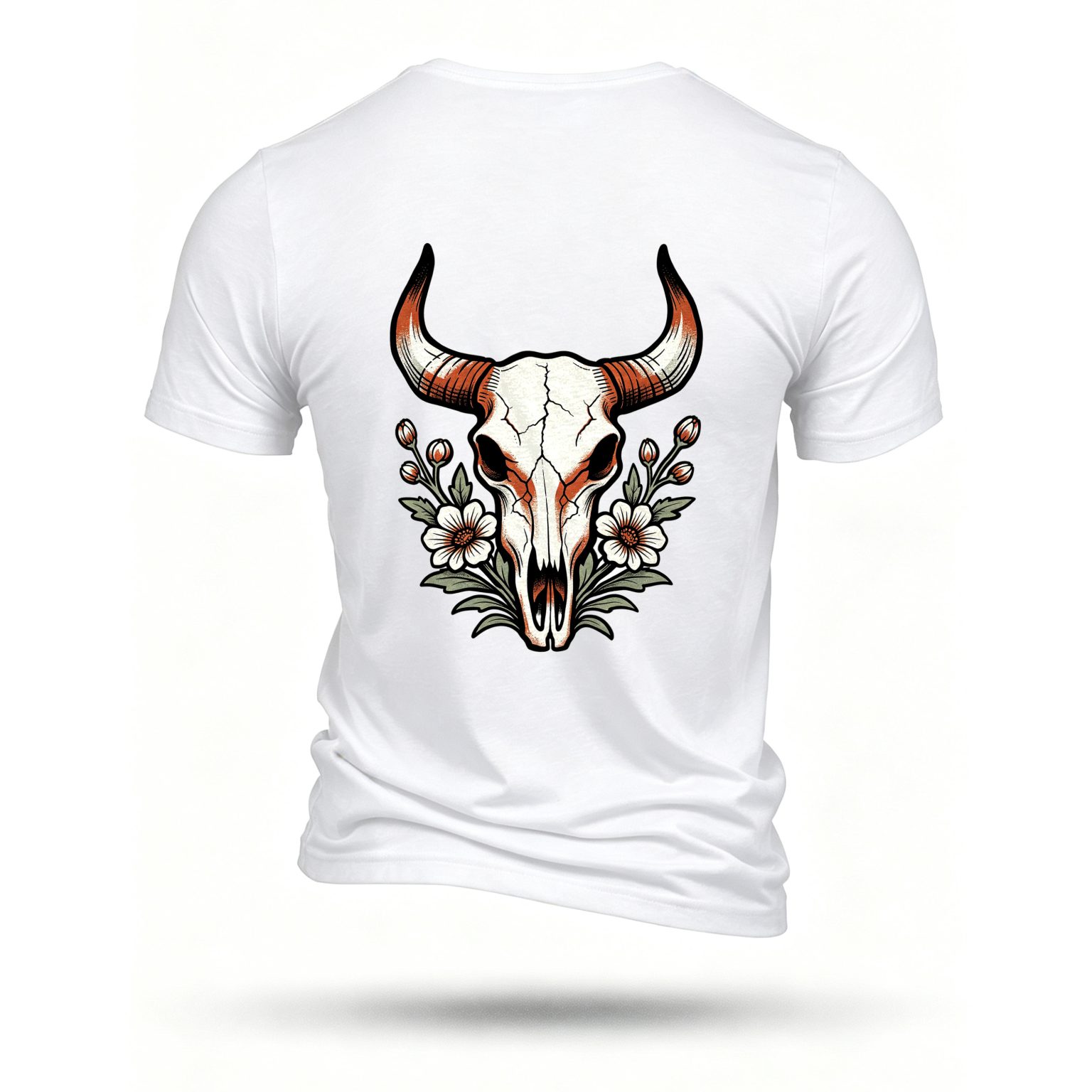 White T-shirt, back print
