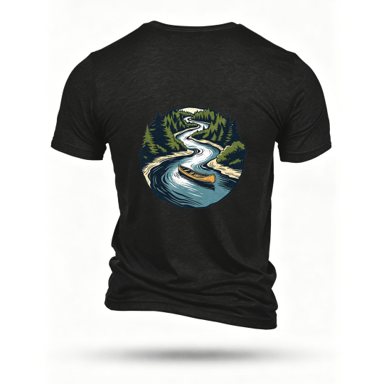Black T-shirt, back print