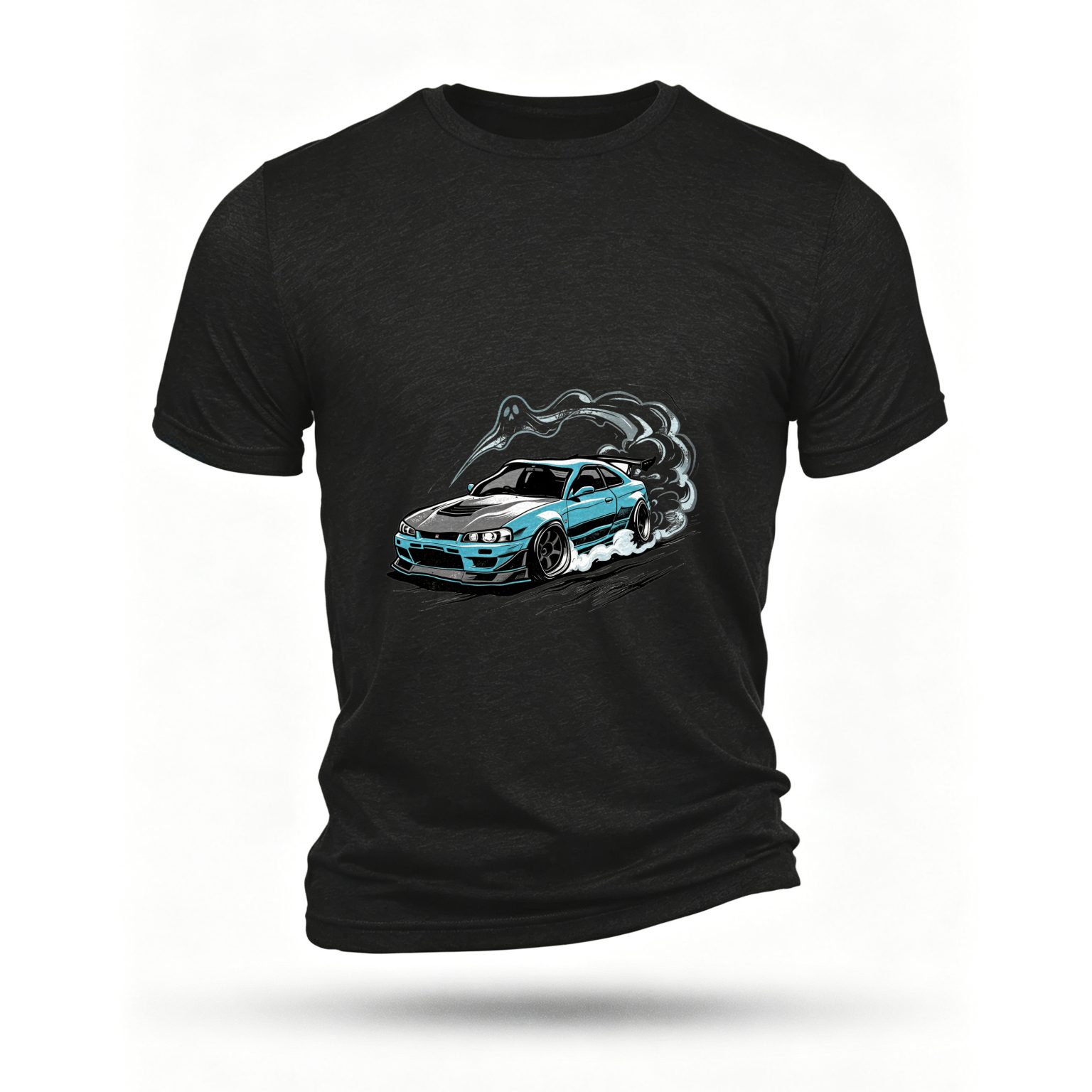Black T-shirt, front print