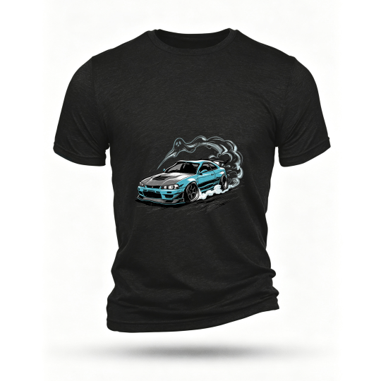 Black T-shirt, front print