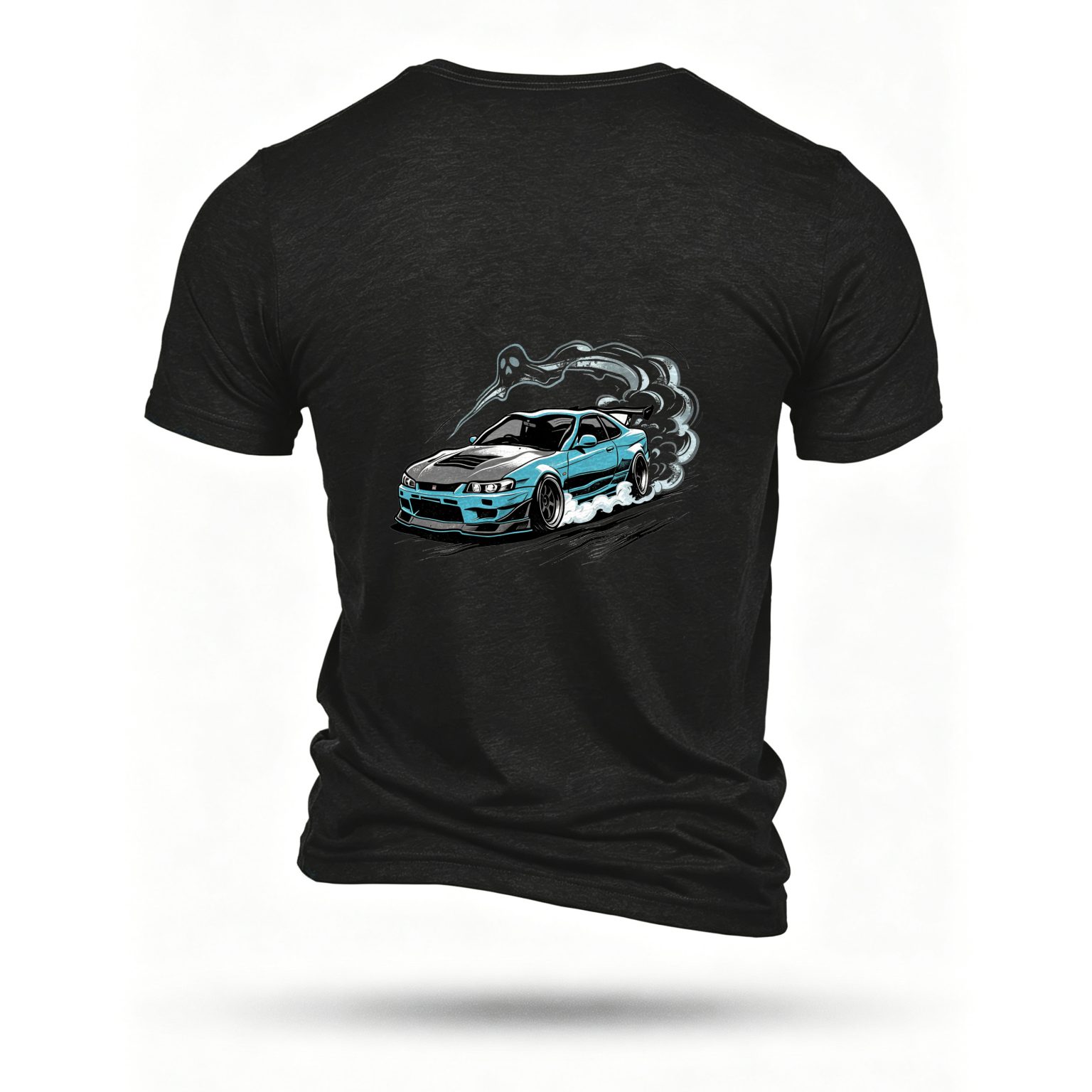 Black T-shirt, back print