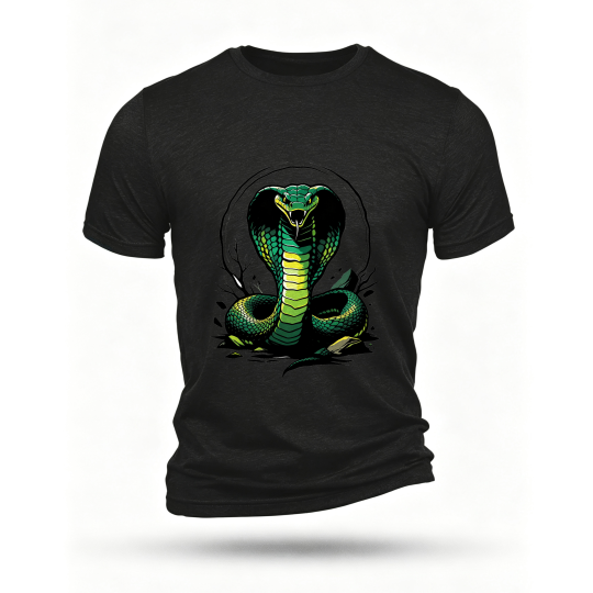 Black T-shirt, front print