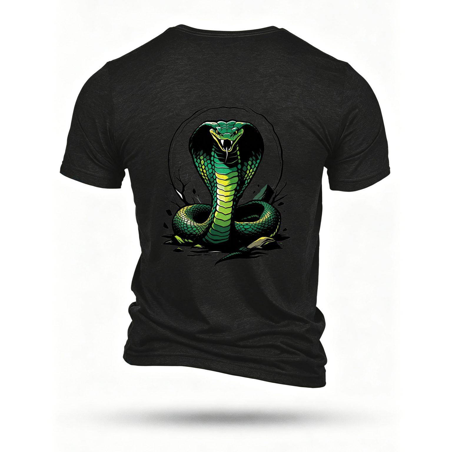 Black T-shirt, back print