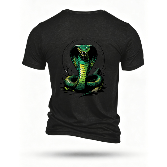 Black T-shirt, back print