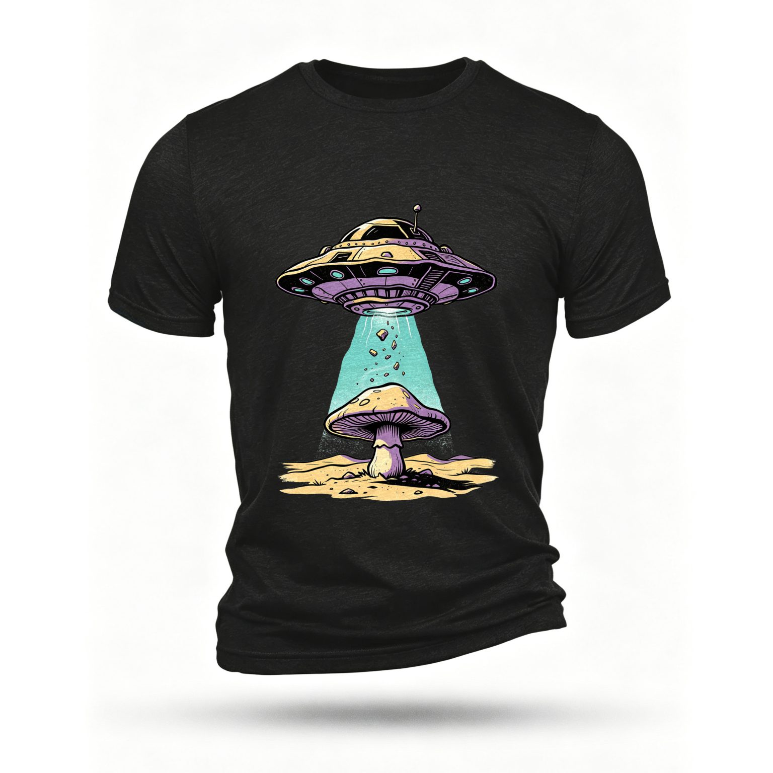 Black T-shirt, front print