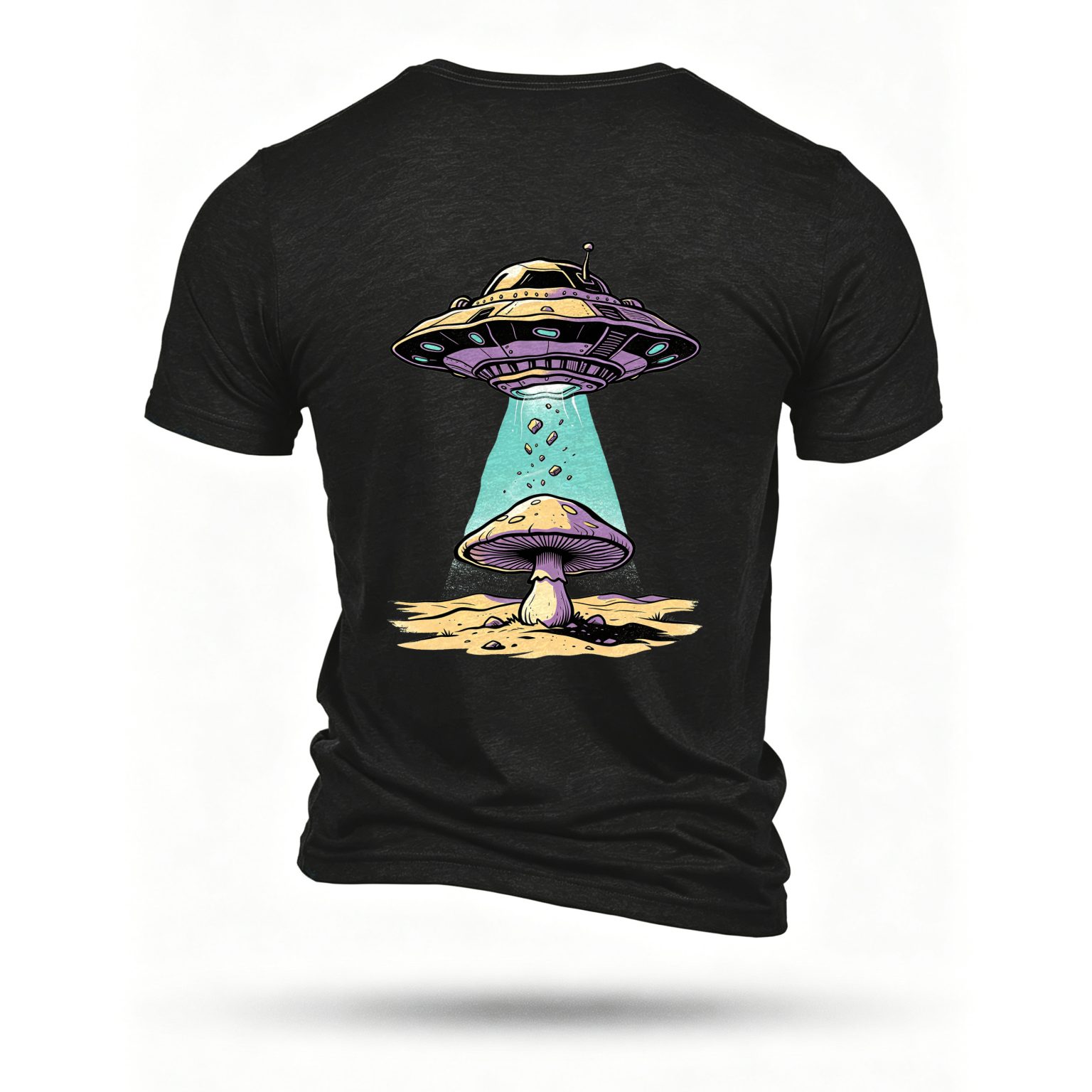 Black T-shirt, back print