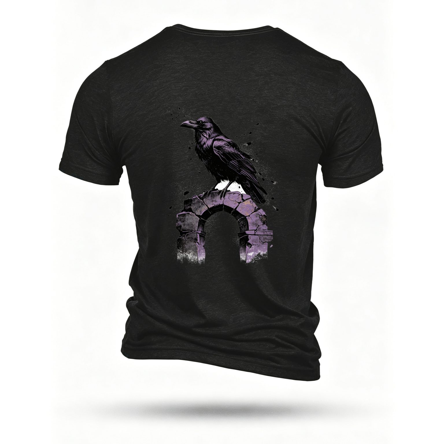 Black T-shirt, back print