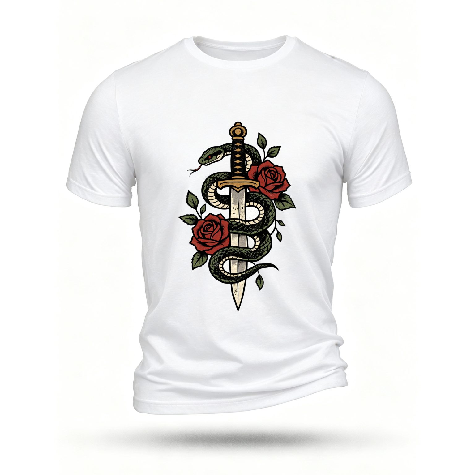 White T-shirt, front print