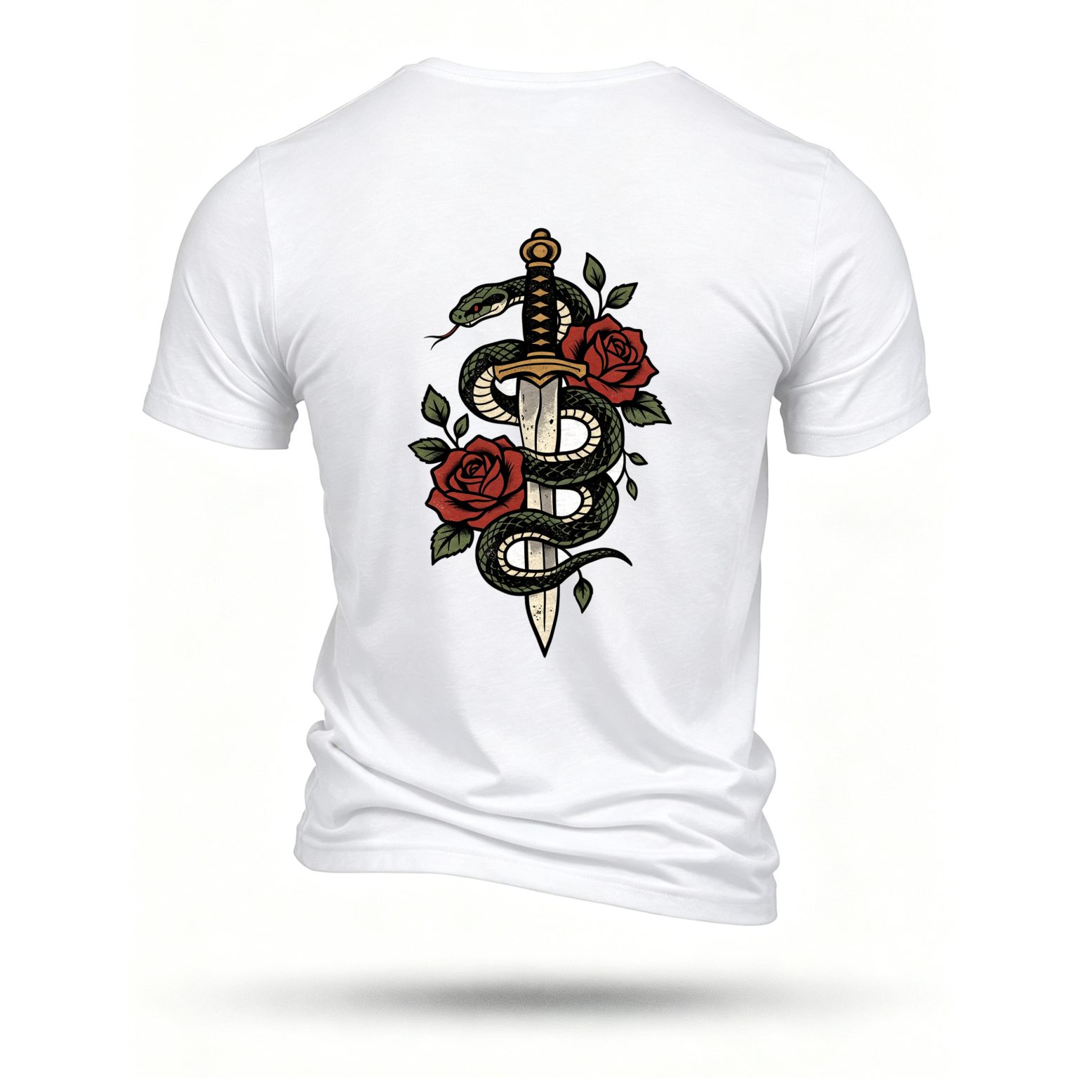 White T-shirt, back print