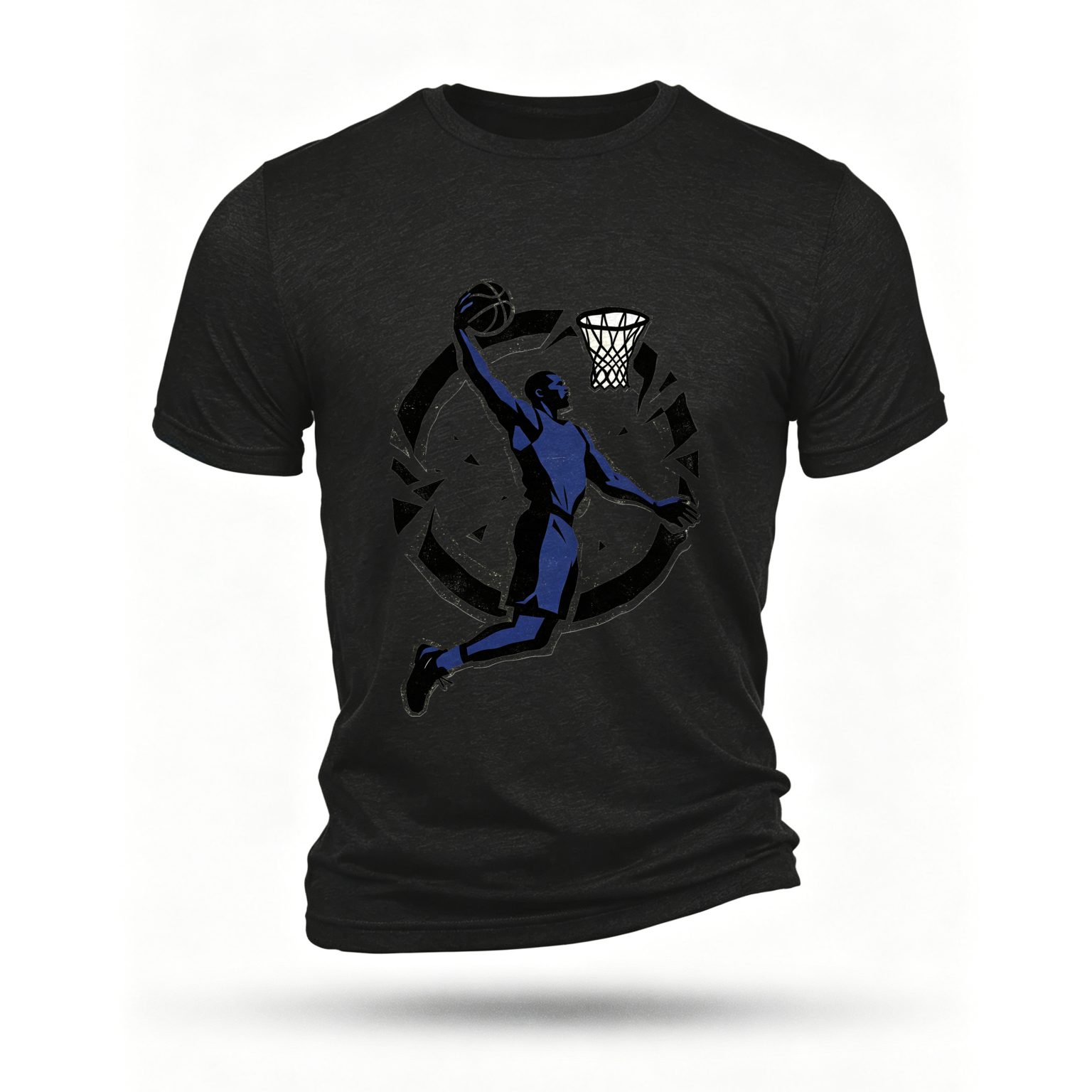 Black T-shirt, front print