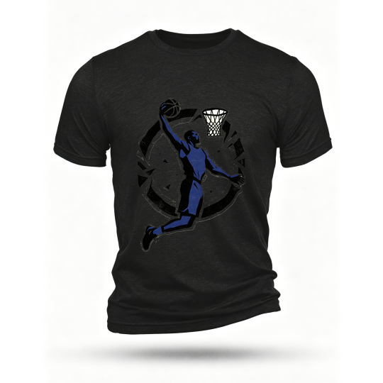 Black T-shirt, front print