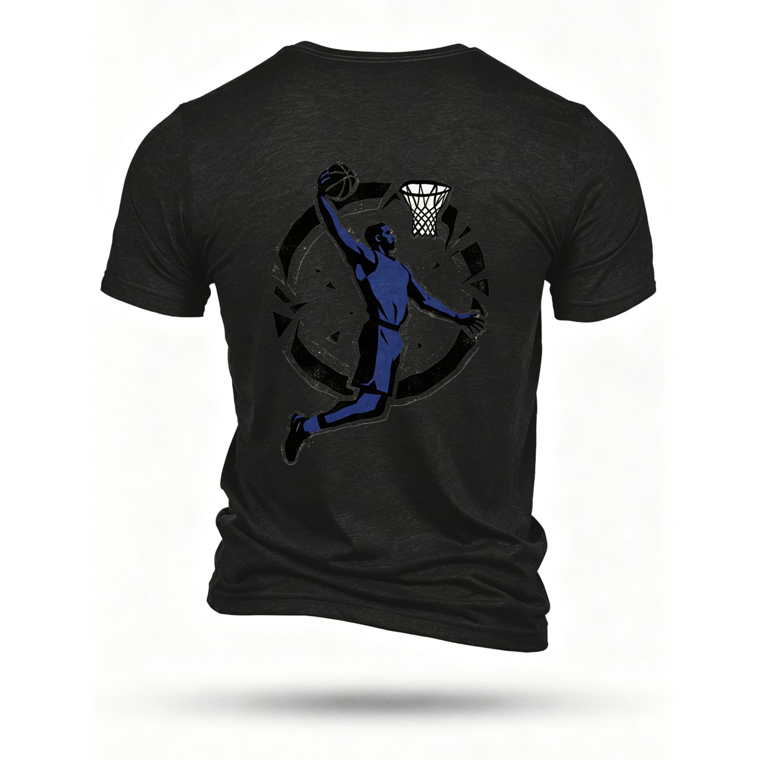 Black T-shirt, back print