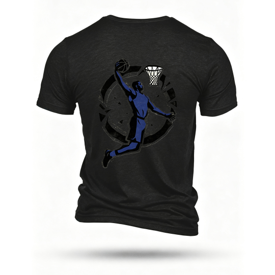 Black T-shirt, back print